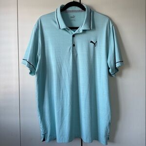 Puma Men's Light Blue Polo Shirt